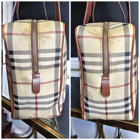 Authentic Burberry Haymarket check bag Brown - Picture 7 of 13